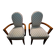 Paire de fauteuils "Bridge" Art Déco – Circa 1940