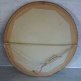 Miroir ovale bois doré ancien
