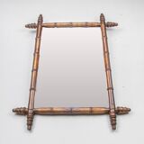 Bamboo style mirror