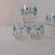 9 glasses blue flowers model veronica arcopal arcoroc vintage countryside