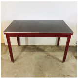 Red vintage steel desk or table