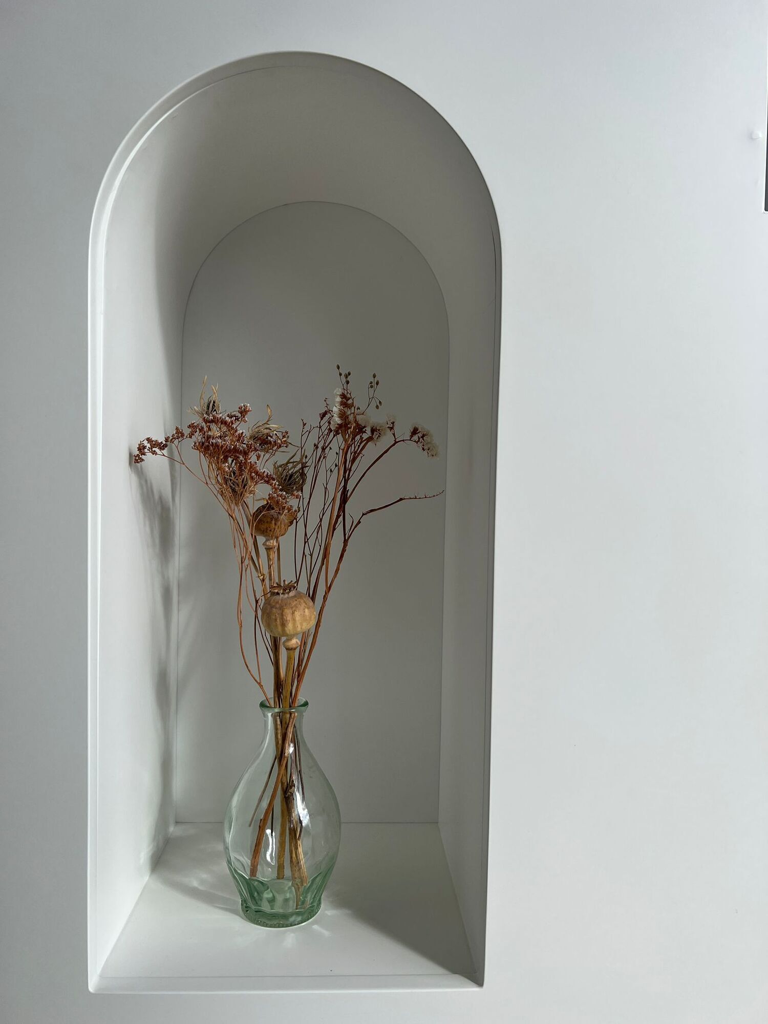 Vintage ovoid glass vase 70cl "Registered model" H:23cm