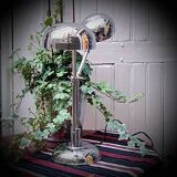 Seventies metal lamp with two spotlights