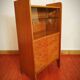 Bibliothèque commode vitrée vintage