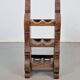 Vintage Dutch Brutalist Oak Wine Rack, 1950s