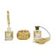 Lead Crystal Amber Perfume Toilet Set Buder Germany