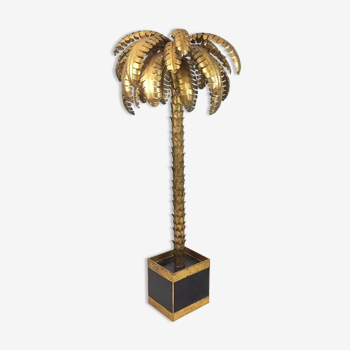 Lampadaire en forme de palmier en métal doré de 181 cm de h
