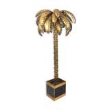 FLOOR LAMP IN THE SHAPE OF A GOLDEN METAL PALM TREE OF 181 CM H