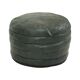 Pouf rond vintage patchwork simili cuir 49 cm