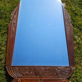 Art Deco mirror in carved wood