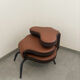 Fauteuil design modulable en cuir camel – Pièce d'exception