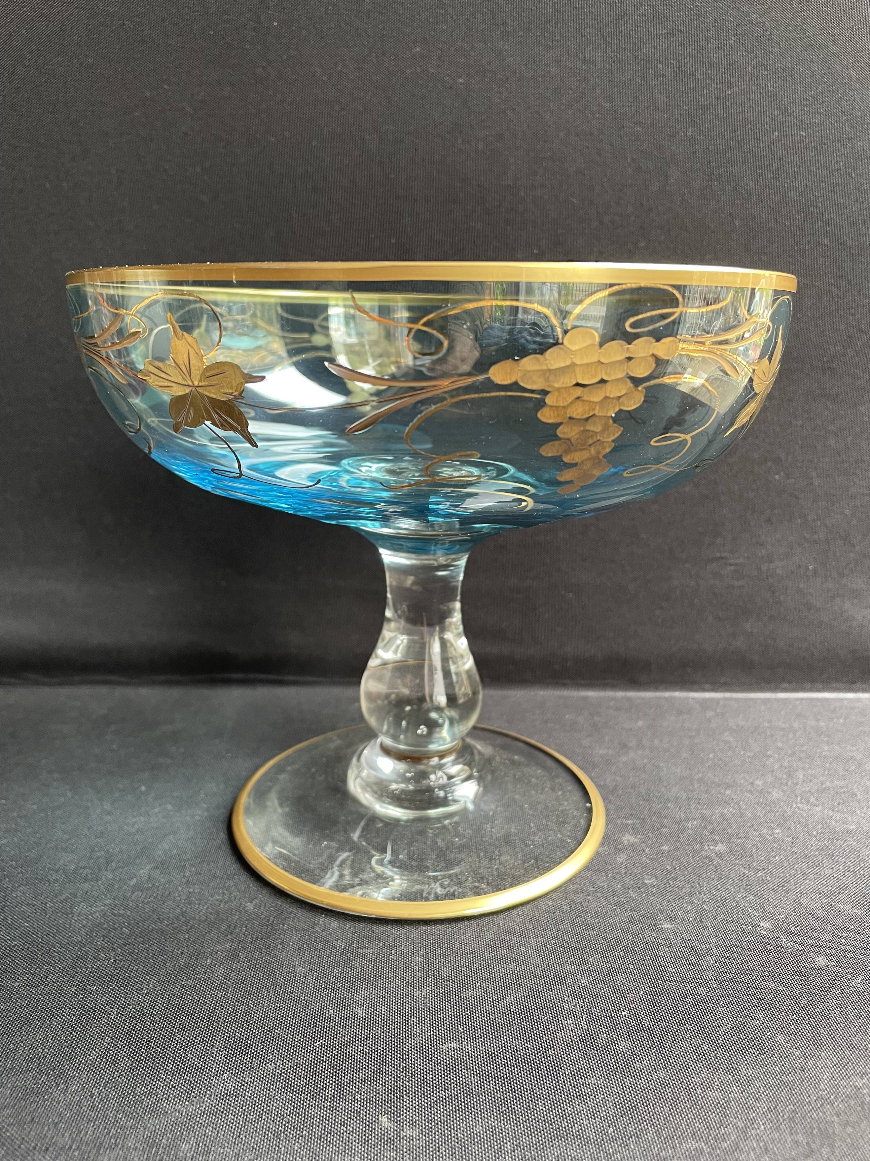 Large crystal bowl signed De Wan - Verrerie de Torino