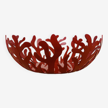 Coupe à fruit Alessi Mediterraneo rouge par Emma Silvestris 30 cm