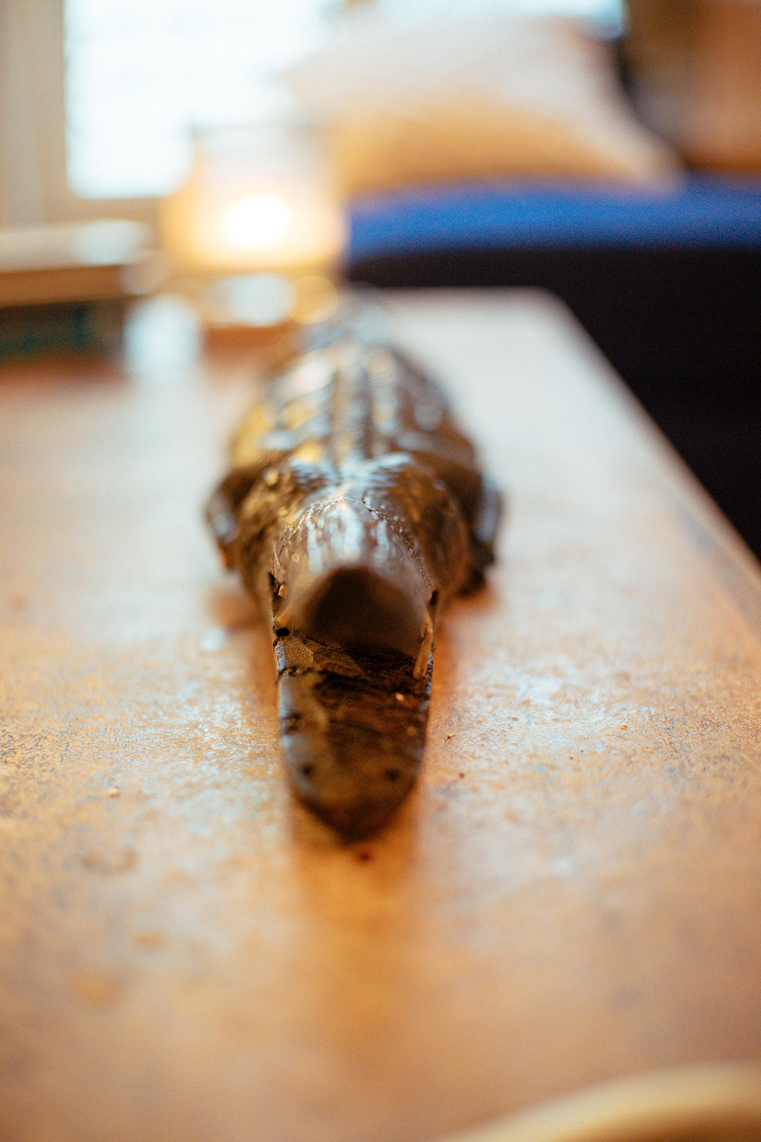 Crocodile sculpture in ebony early twentieth century