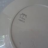 2 Old earthenware dinner plates 2263 Badonviller empire green PARIS