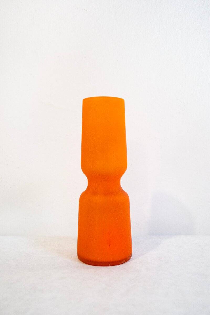Orange Murano glass vase by Carlo Moretti, Italy, 1960s