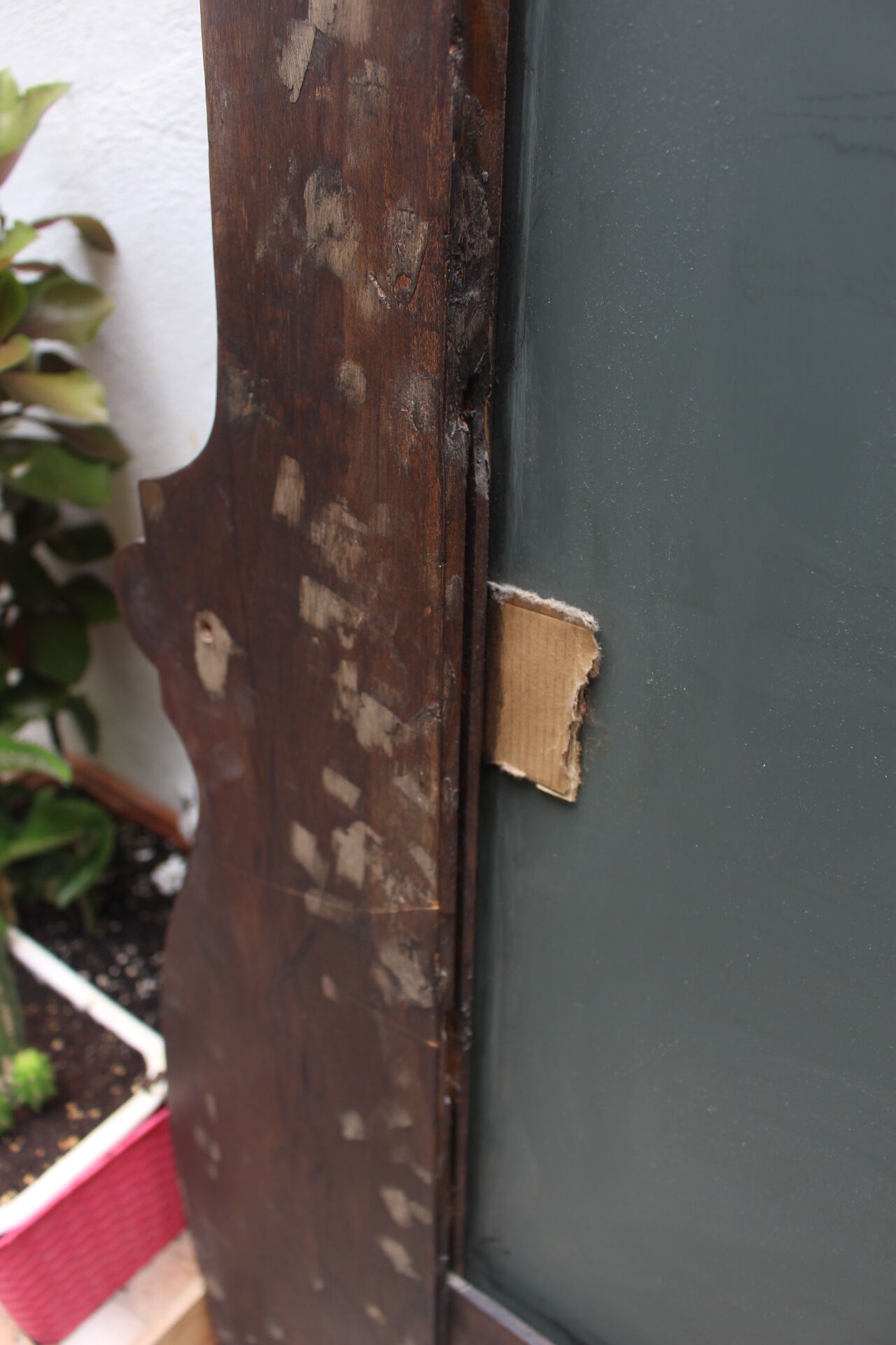 Art nouveau entrance cherry tree wood coat rack with mirror 1890s