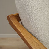 Fauteuil à bascule en chêne, design danois, années 1960, designer: H. Brockmann Petersen, production: Randers Møbelf