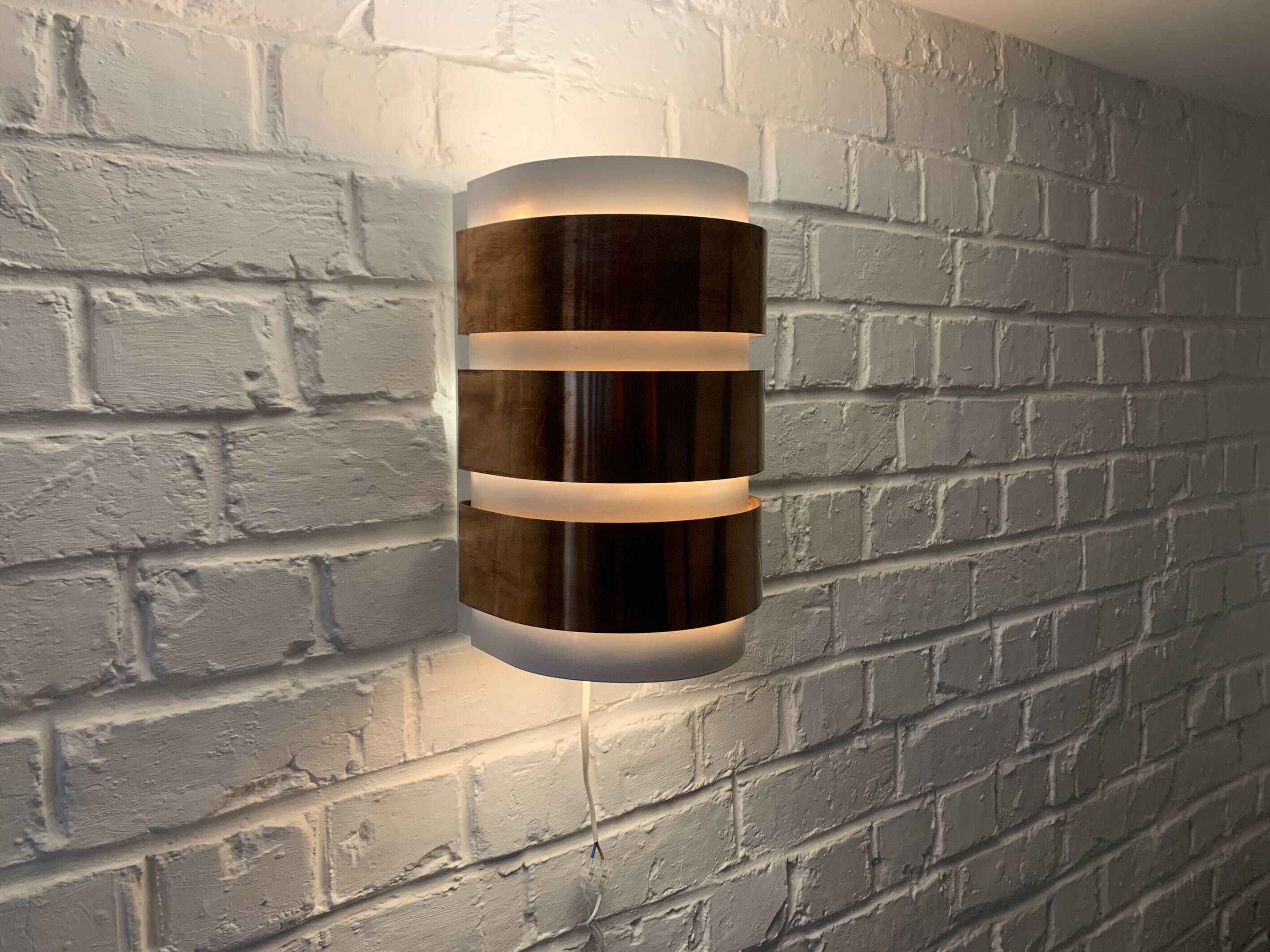 V-155 wall lamp Hans-Agne Jakobsson AB Markaryd, Sweden, copper, 1960s