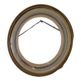 Round gilded wooden frame