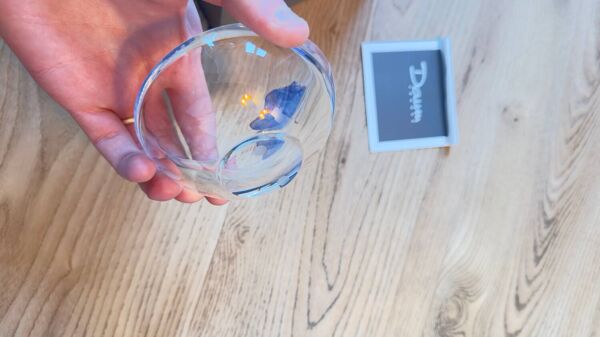 Coupe décorative Daum France – Pâte de cristal – Fleur bleue – Marque