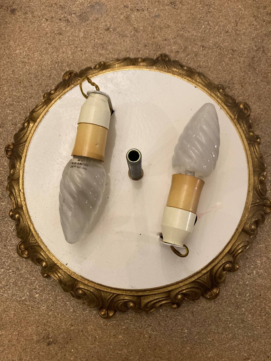 Pair of Italian ceiling lights, 50s-60s