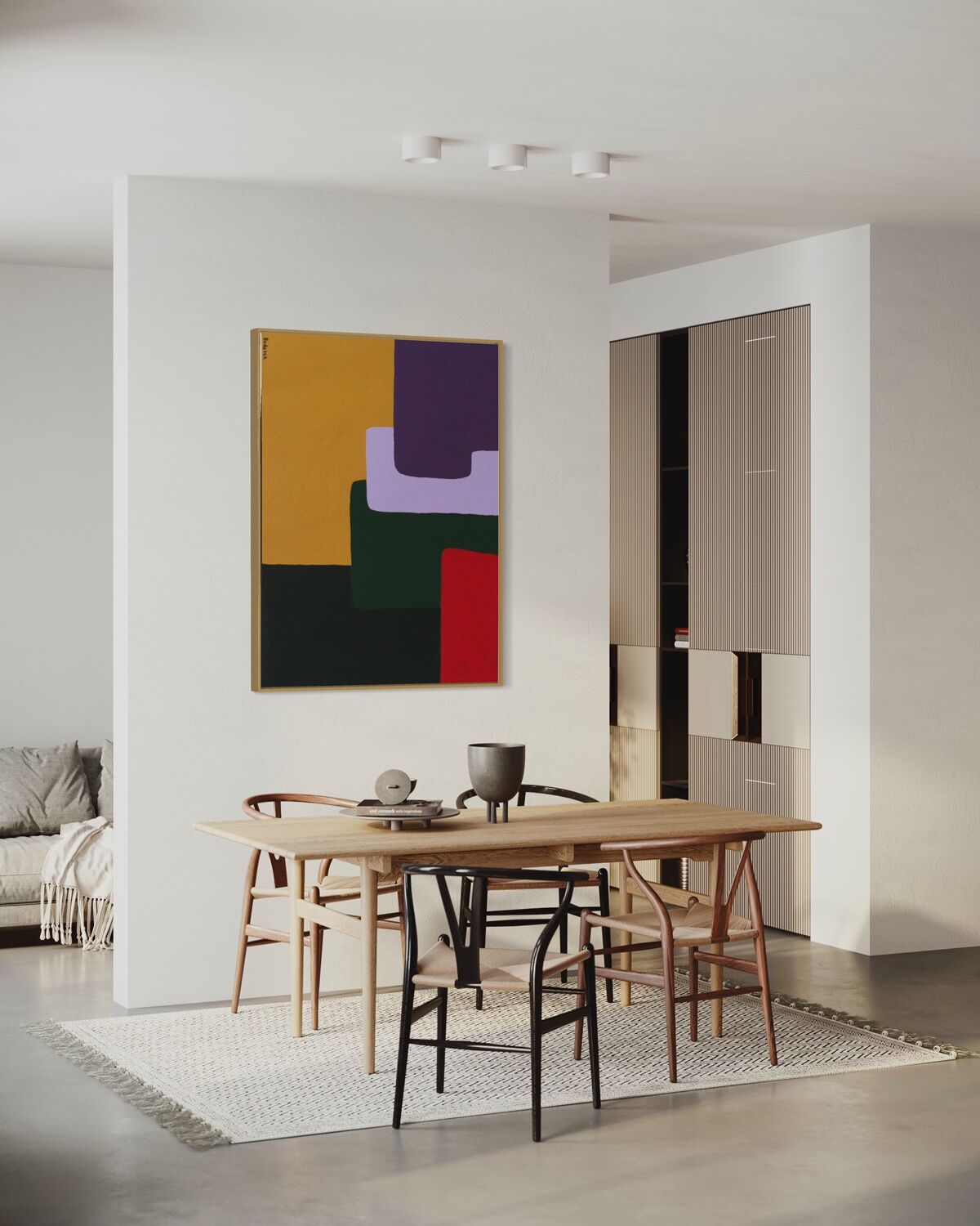 Large colorful painting 130x97 cm