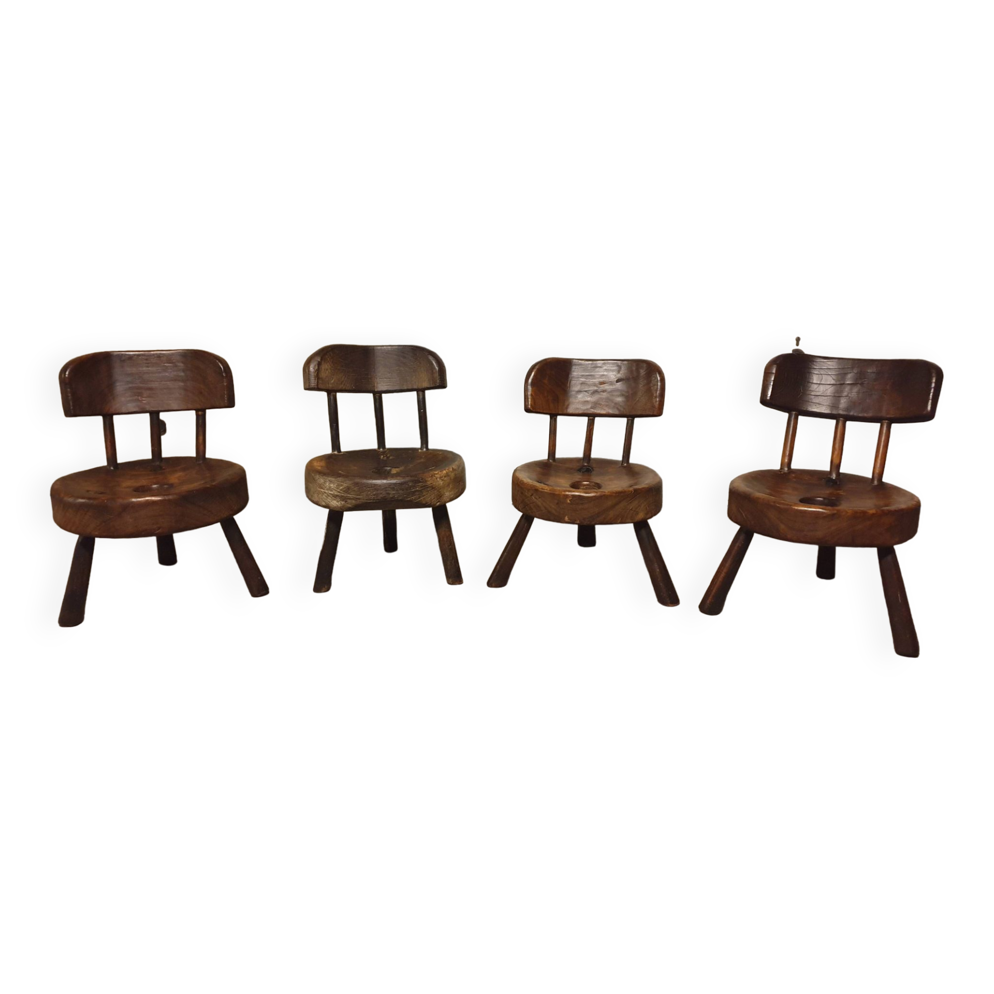 Set of 4 Brutalist Brazil Mid-Century Chairs
