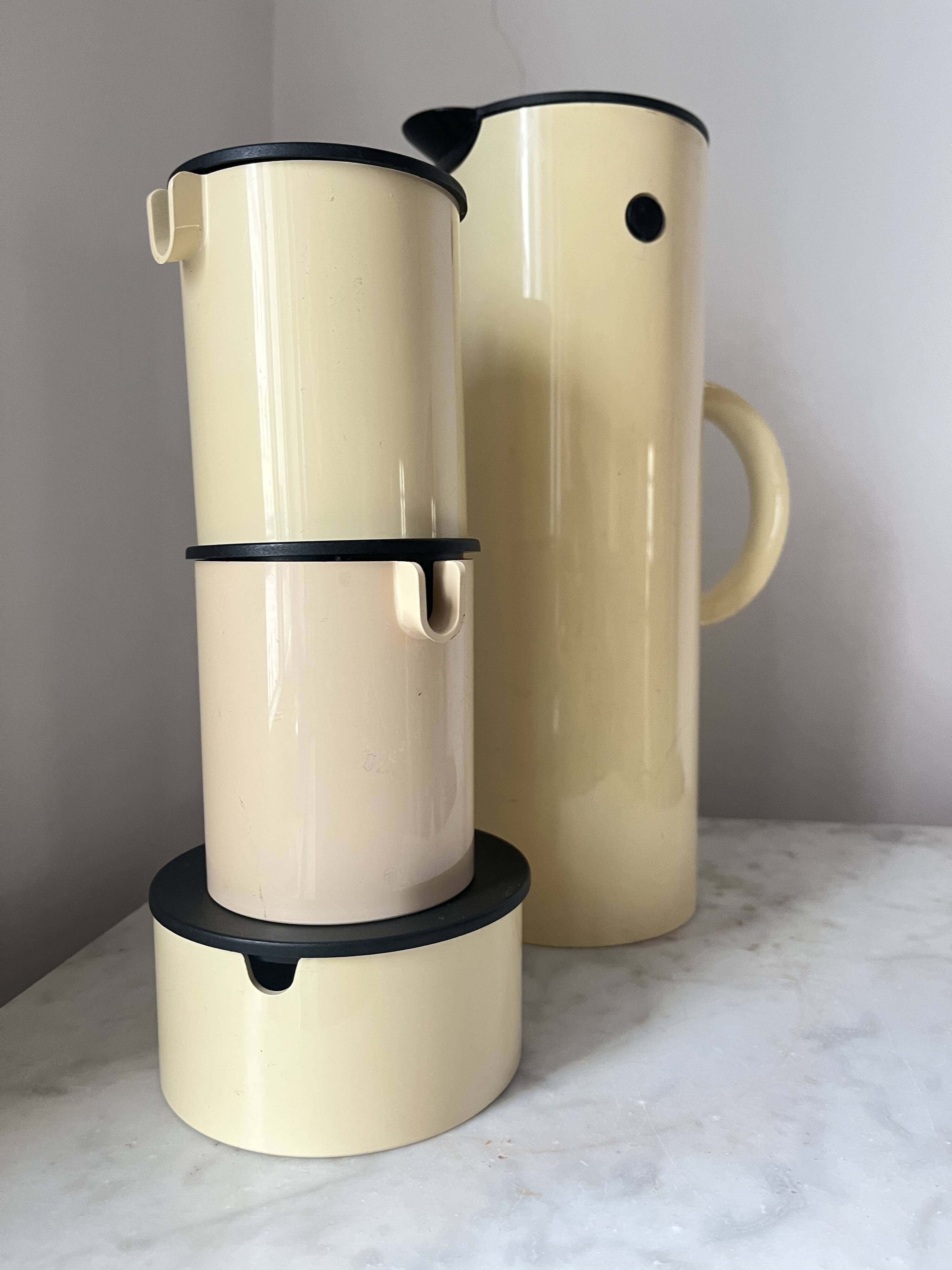 Vintage Set of EM77 Vacuum Jugs and thermos by Erik Magnussen for Stelton