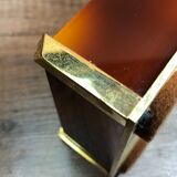 Gold Starry vintage 60 brass jewelry box - Galalithe scale-style