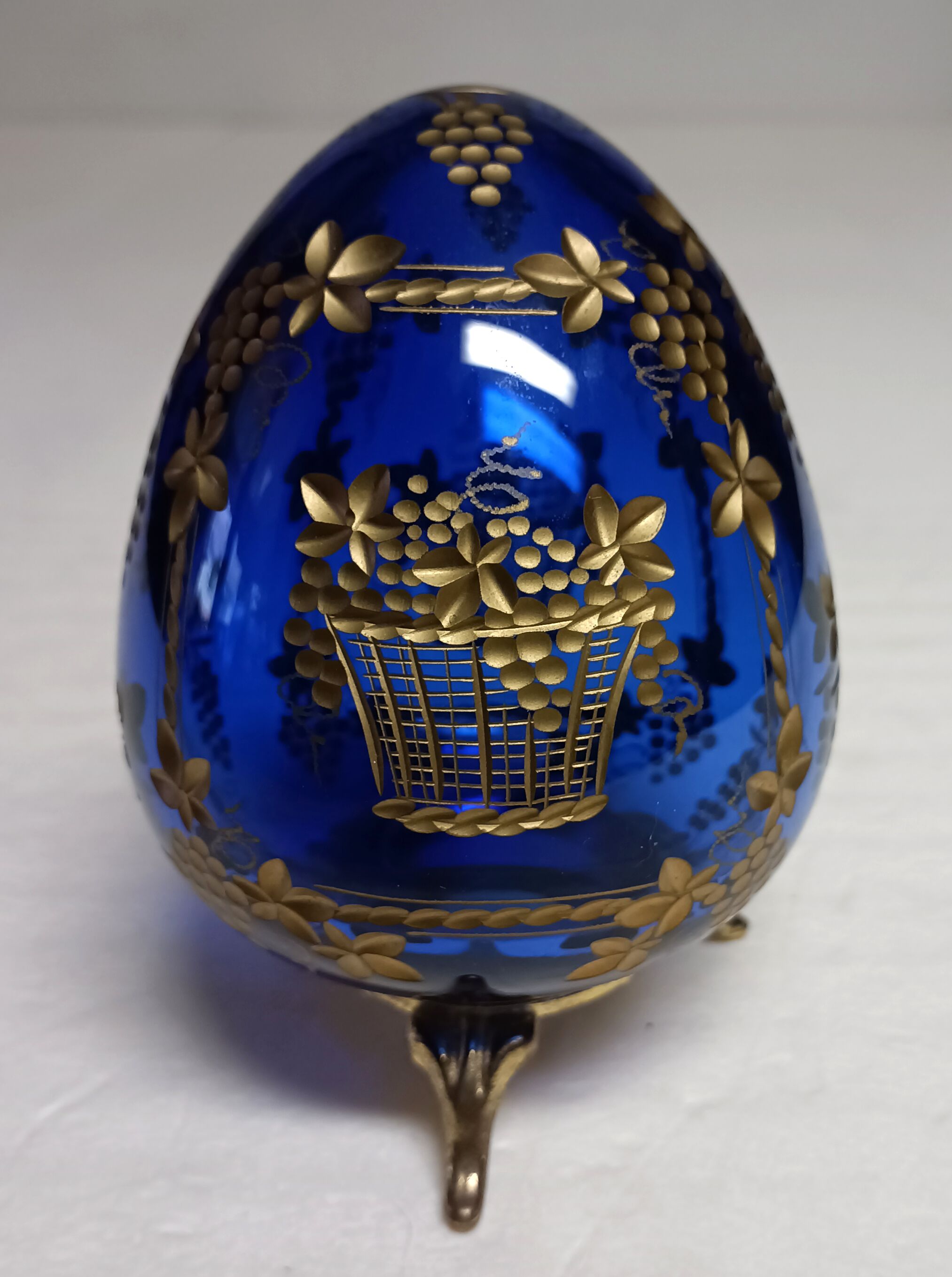 Oeuf verre style Fabergé Saint Petersburg