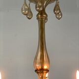 Murano glass lantern mordoré, three arms of light