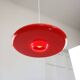 Space-Age Saucer Pendant in Red Plexiglas from Guzzini, 1960s