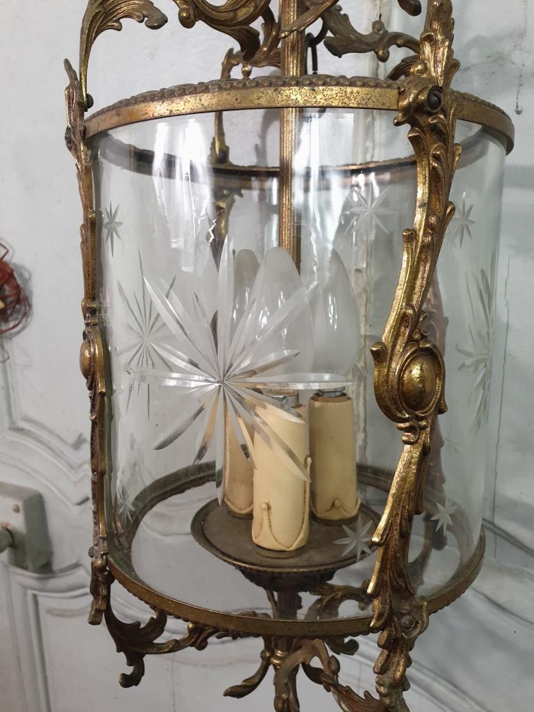 Ancient bronze chandelier