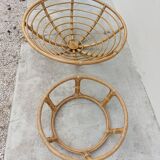 Loveuse vintage rattan armchair 1950