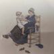 Old porridge plate Sarreguemines model Child Richard