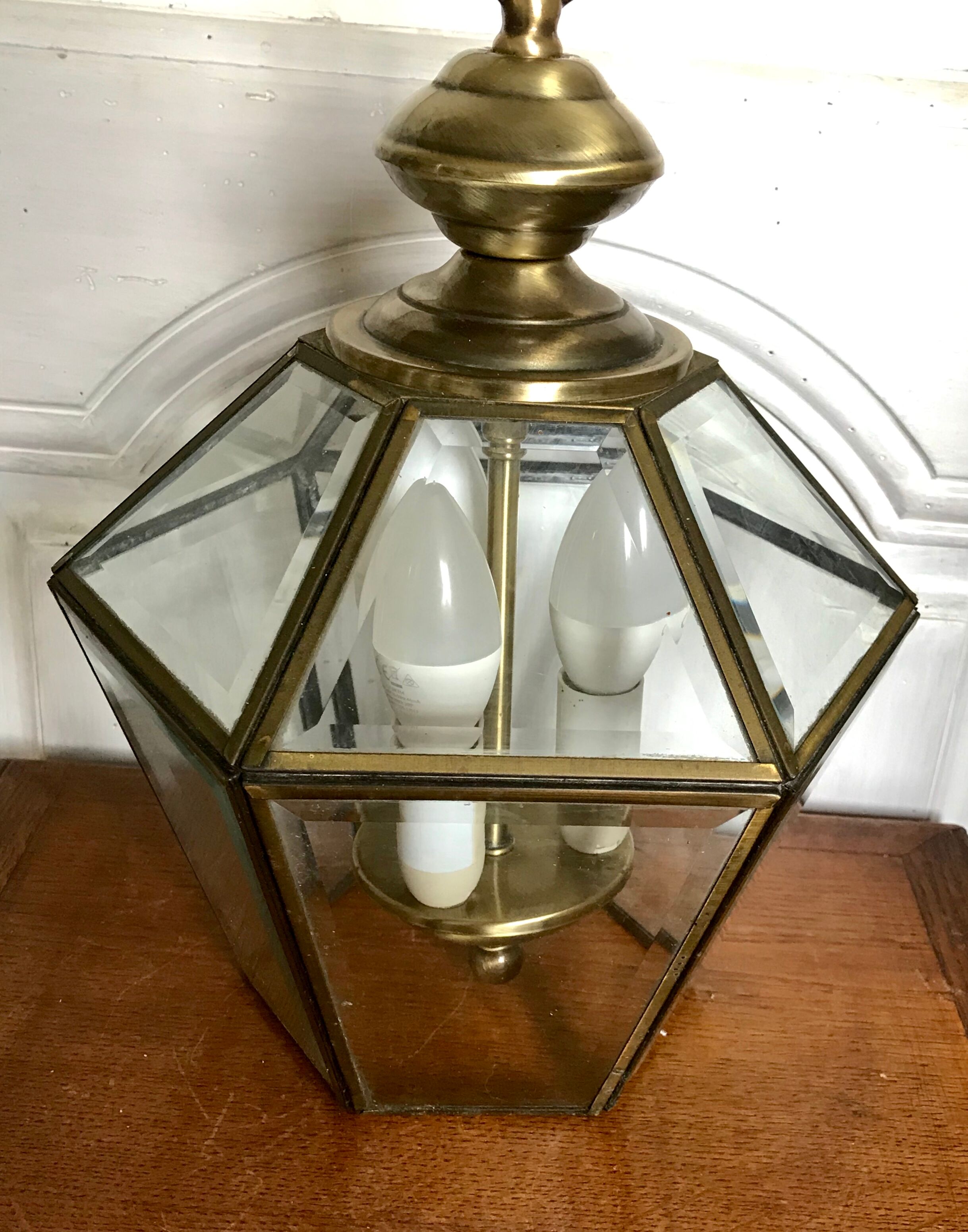 Vintage brass vestibule lantern