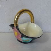 Basket signed vallauris vintage ceramic