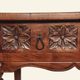 Castilian console table in carved walnut, early 20th century.
