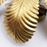 Wall light, ceiling light in gilded metal with gold leaf, 1970-1980