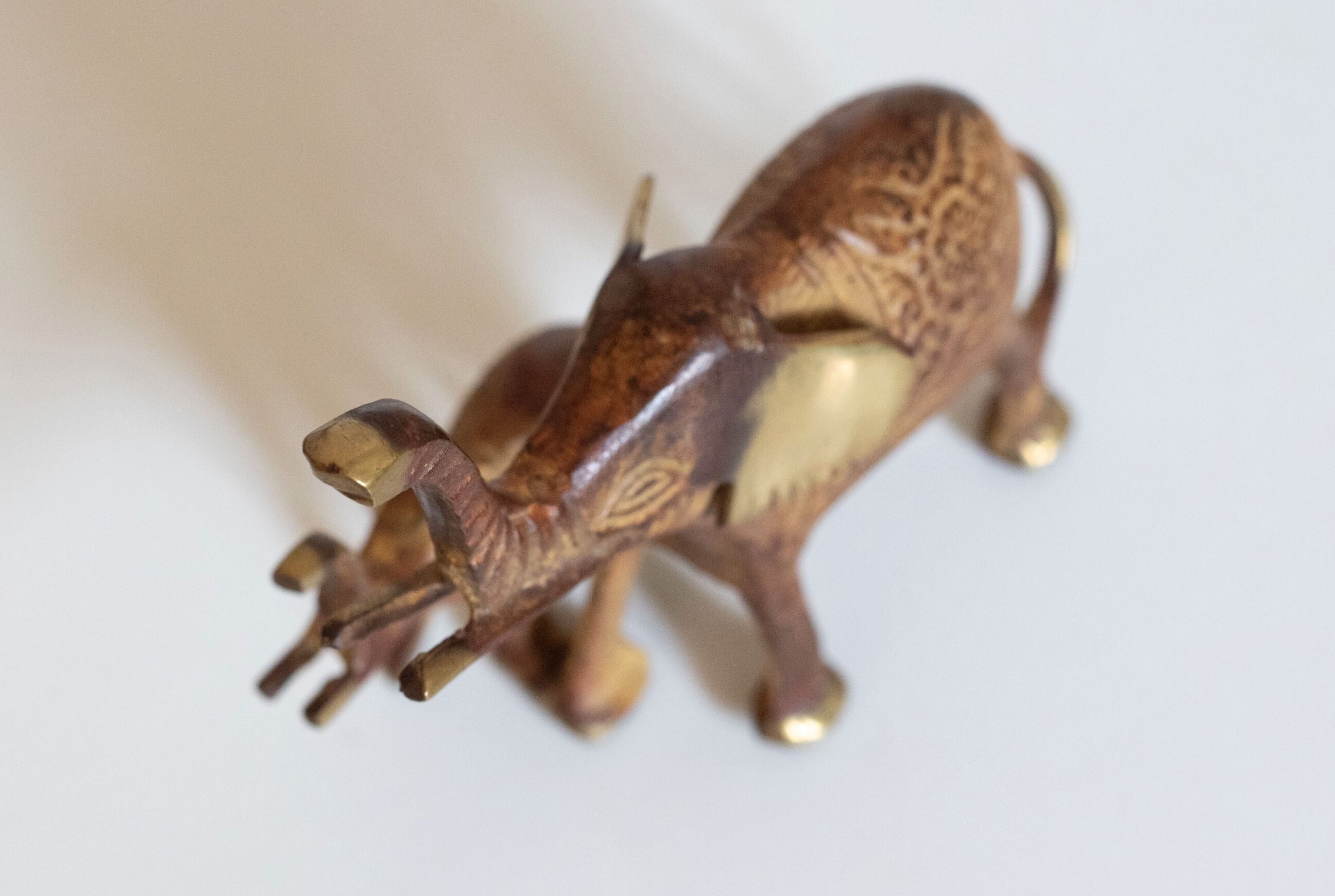 Iron and brass elephants