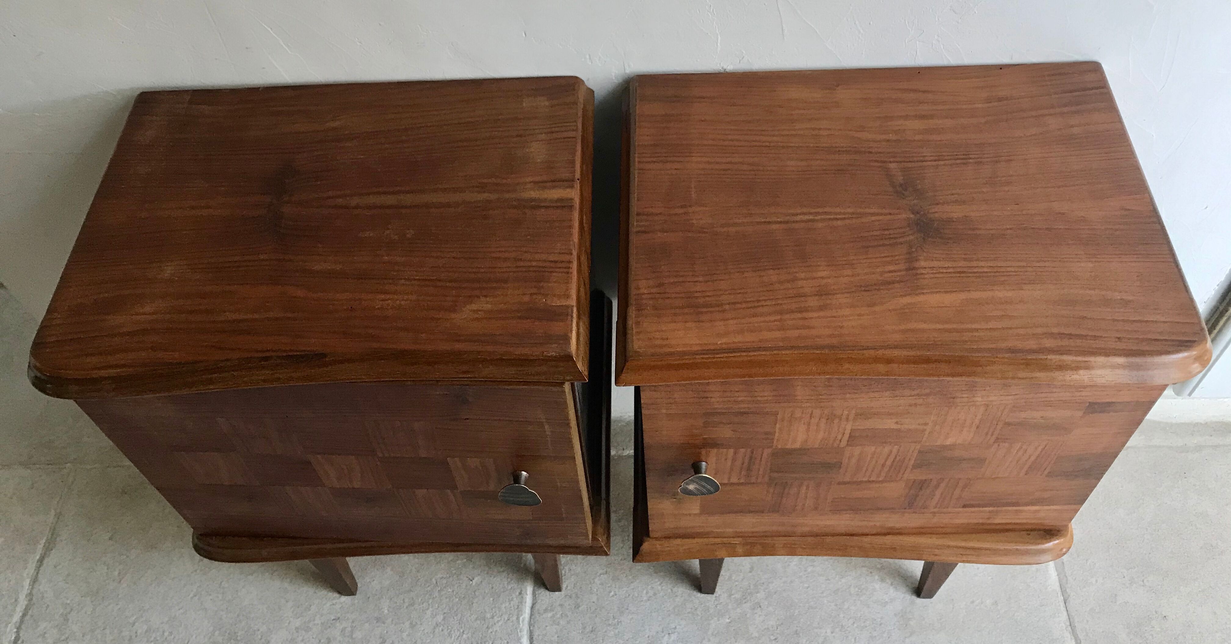 Pair of vintage bedsides