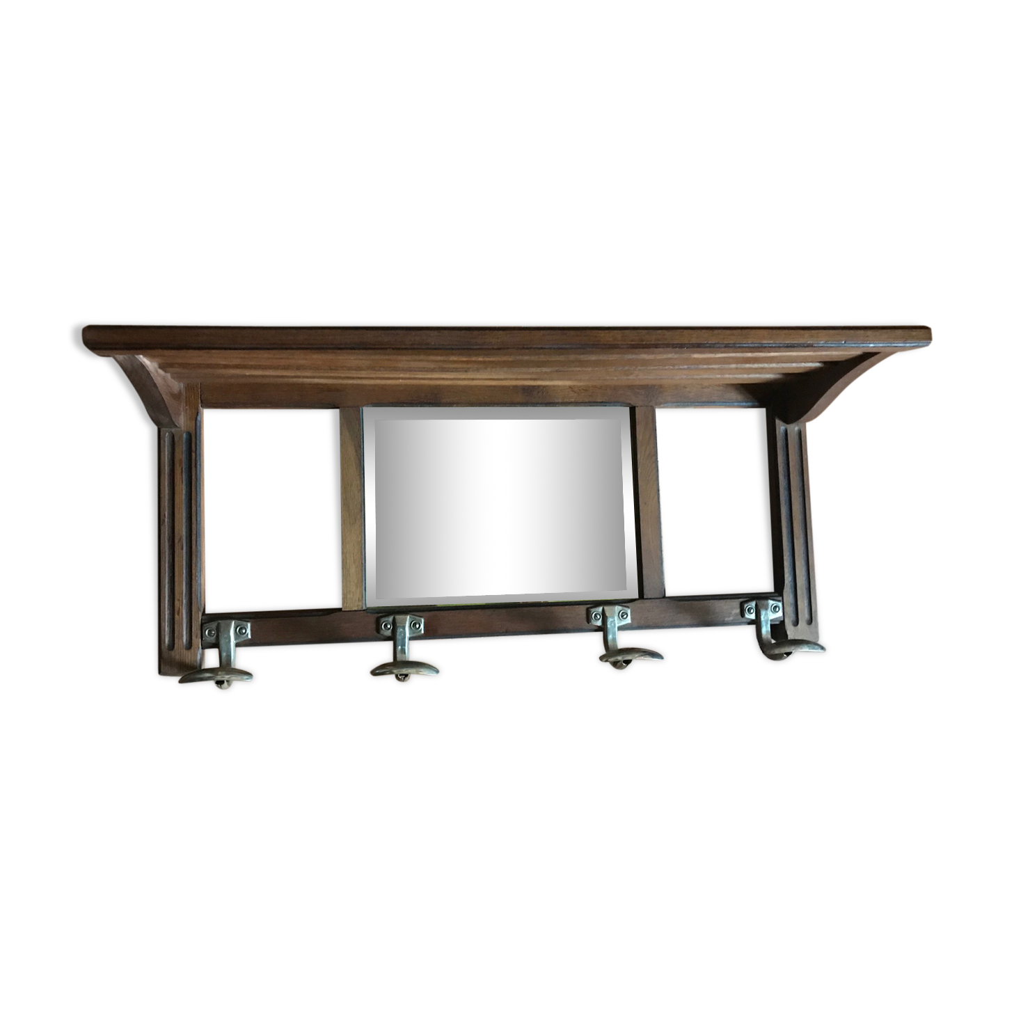 Coat hanger with mirror