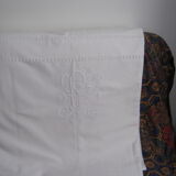 Drap ancien brodé main
