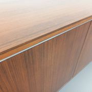Vintage modernist enfilade in rosewood and chrome metal from the 60s and 70s.