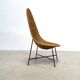 Chaise longue en rotin sculptural italienne