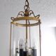 Old entrance hall lantern - 3 fires - convex glass - 50s