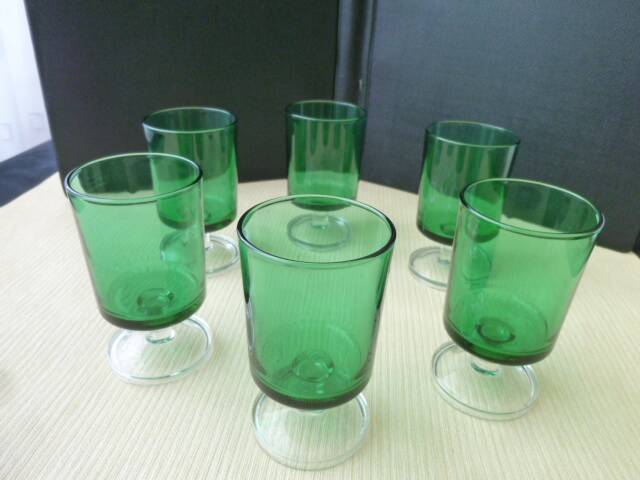 6 wine glasses Cavalier model 70s Luminarc