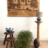 Blue sandstone bedside lamp