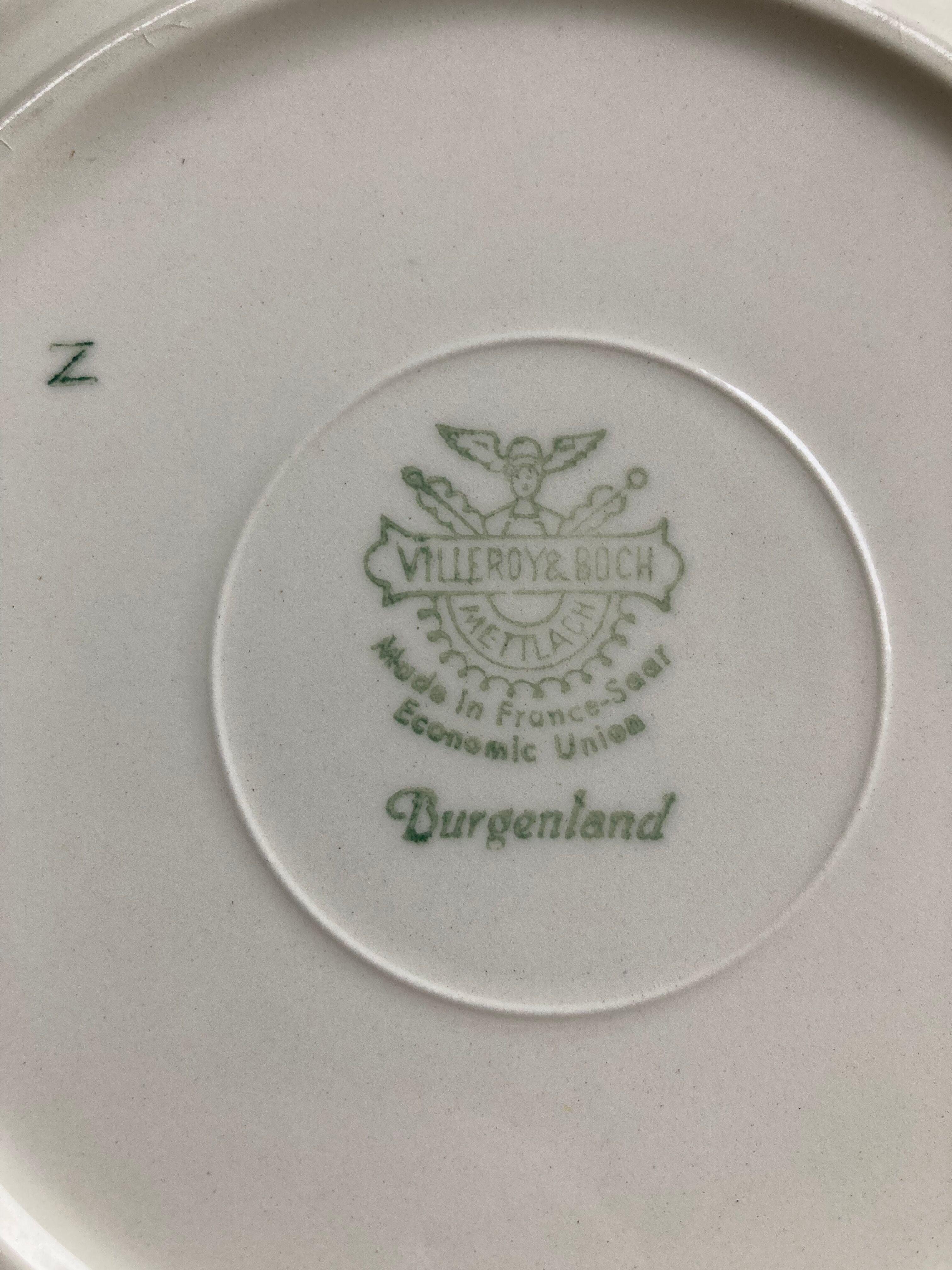 3 dessert plates Villeroy and Boch Burgenland blue